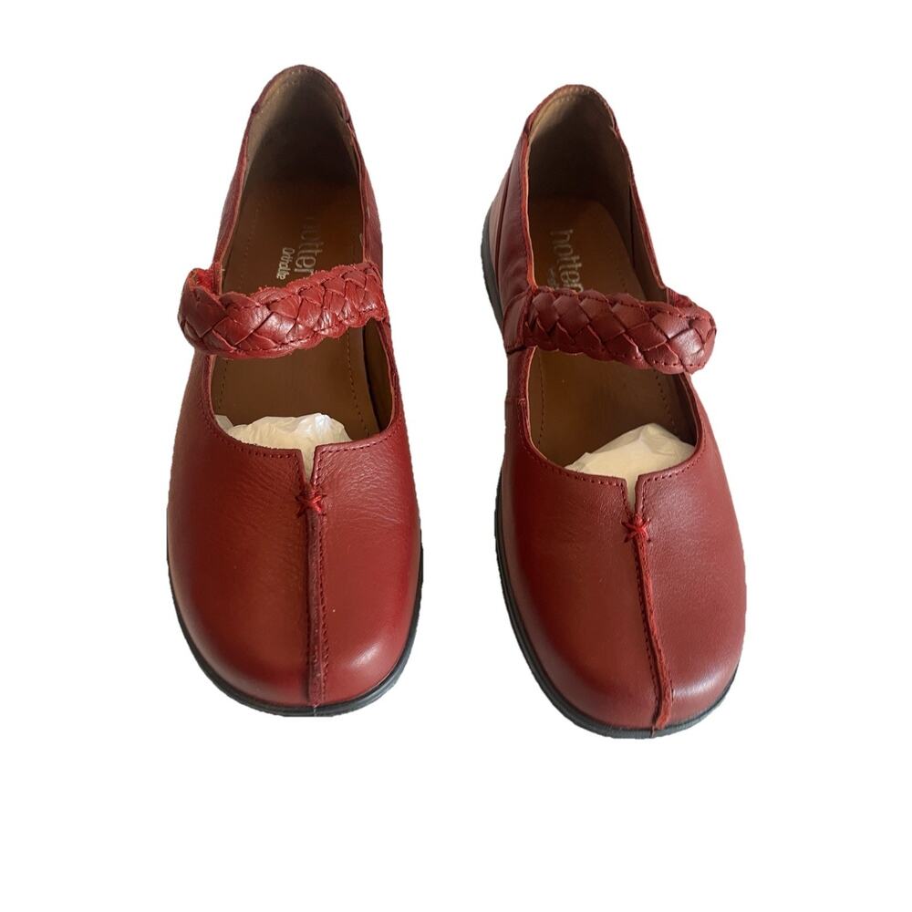 Ortholite Hotter Shake 2 MaryJane US 7.5W Winter Red Leather Woman's shoes New